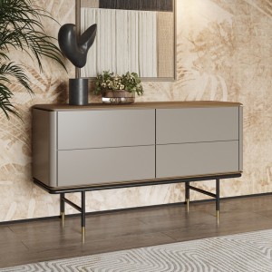 Комод ALTEA, MOD INTERIORS (бежевый, чёрный, золотой, дерево)