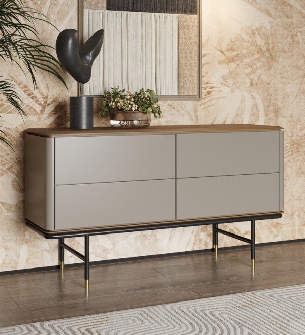 Комод ALTEA, MOD INTERIORS (бежевый, чёрный, золотой, дерево)