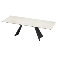 Обеденный стол раздвижной TOLEDO, MOD INTERIORS (чёрный, серебристый, арт. MDI.DT.TOL.14)