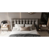 Прикроватная тумбочка ALTEA, MOD INTERIORS (бежевый, чёрный, золотой, дерево)
