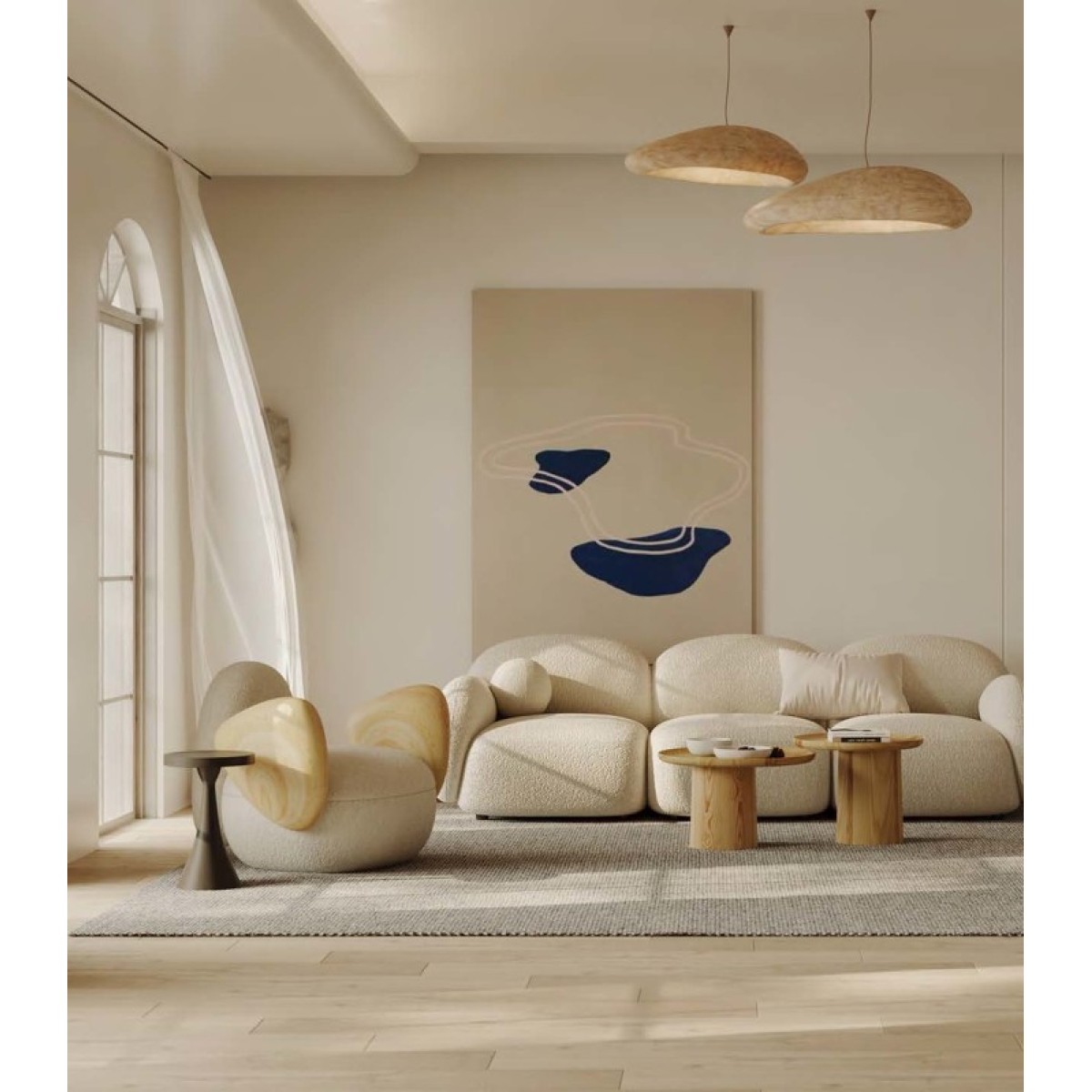 Приставной столик WABI SABI, MOD INTERIORS (дерево, чёрный, арт. MDI.ST.WS.17)