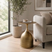 Кофейный столик Stupa диам.45см x 54см, латунь, металл