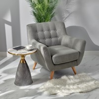Кофейный столик Secret диам.40см x 54см, серый мрамор, металл, керамика