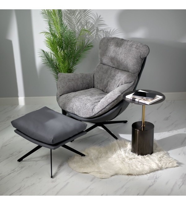 Кофейный столик Solid диам.40см x 58см, чёрный, металл