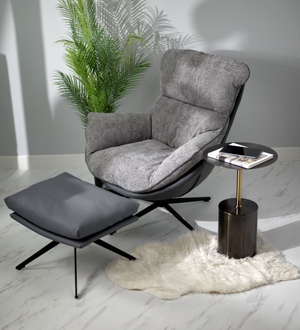 Кофейный столик Solid диам.40см x 58см, чёрный, металл