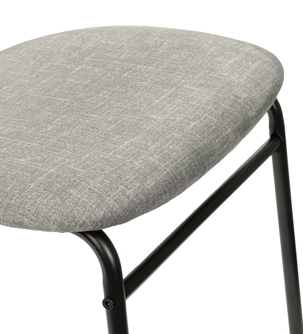 Стул MOLLY разборный черный каркас серое сиденье