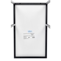 Придиванный столик Loft 50x30см, белый мрамор, чёрные ножки