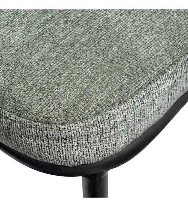 Стул полубарный Lucas 2 шалфей шенилл с чёрными ножками