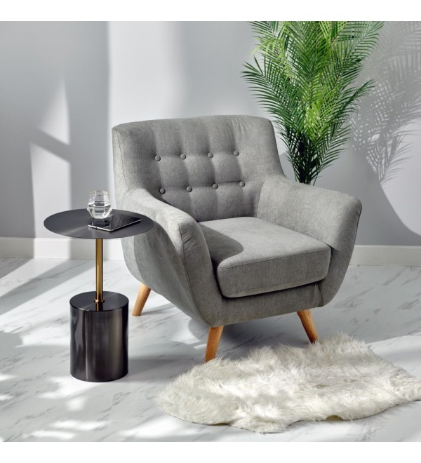 Кофейный столик Solid диам.40см x 58см, чёрный, металл
