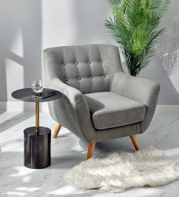 Кофейный столик Solid диам.40см x 58см, чёрный, металл