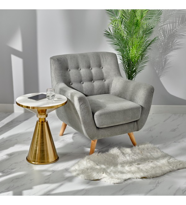 Кофейный столик Atlant диам.45см x 54см, золотой, металл, керамика