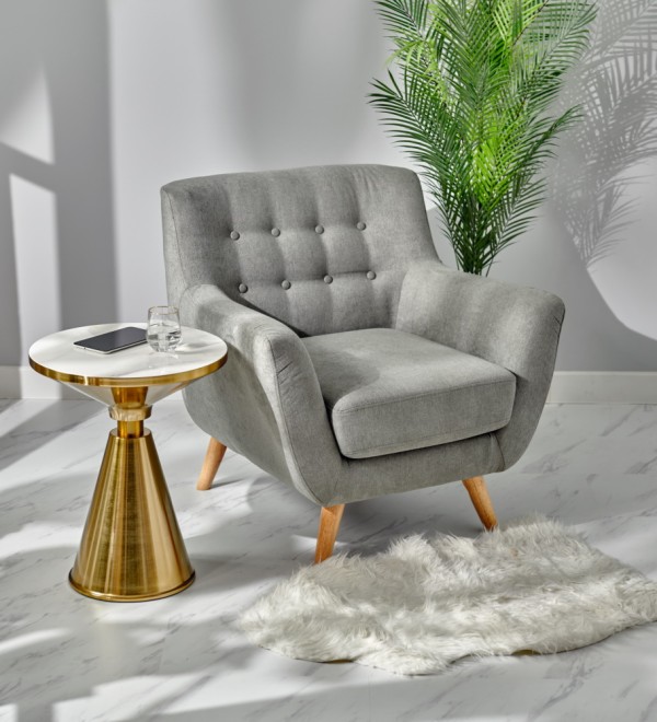 Кофейный столик Atlant диам.45см x 54см, золотой, металл, керамика
