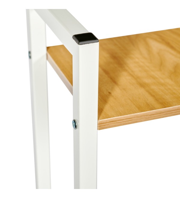 Стол письменный с полками Frame 100x45x110 см, светлое дерево, белый