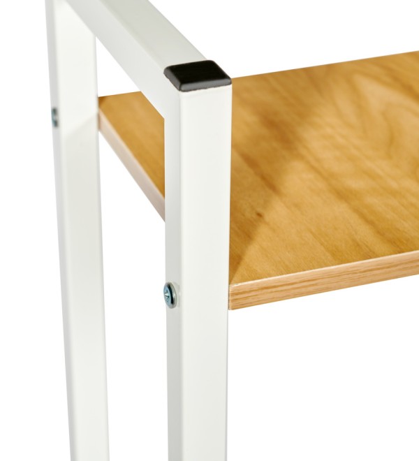 Стол письменный с полками Frame 100x45x110 см, светлое дерево, белый