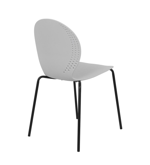 Стул Wave серый с черными ножками