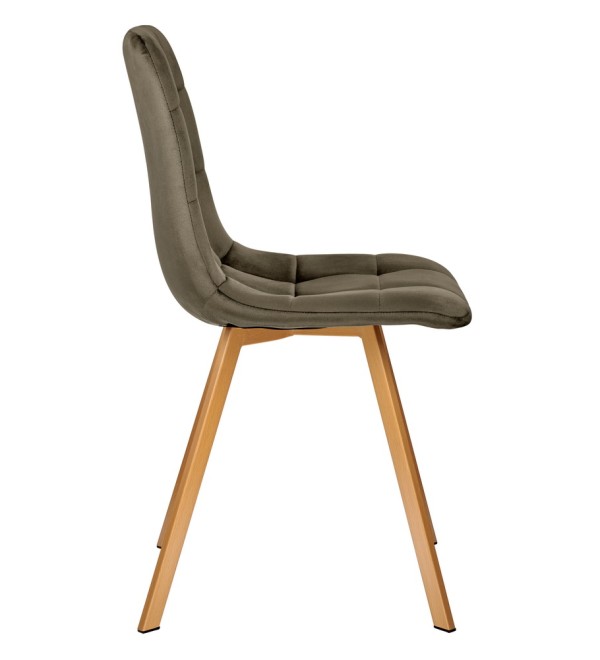 Комплект из 2-х стульев Easy тёмно-коричневый с ножками под дерево