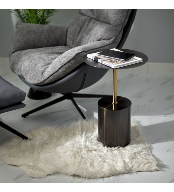 Кофейный столик Solid диам.40см x 58см, чёрный, металл