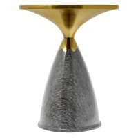 Кофейный столик Secret диам.40см x 54см, серый мрамор, металл, керамика