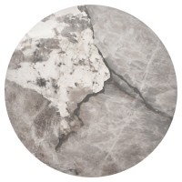 Кофейный столик Secret диам.40см x 54см, серый мрамор, металл, керамика