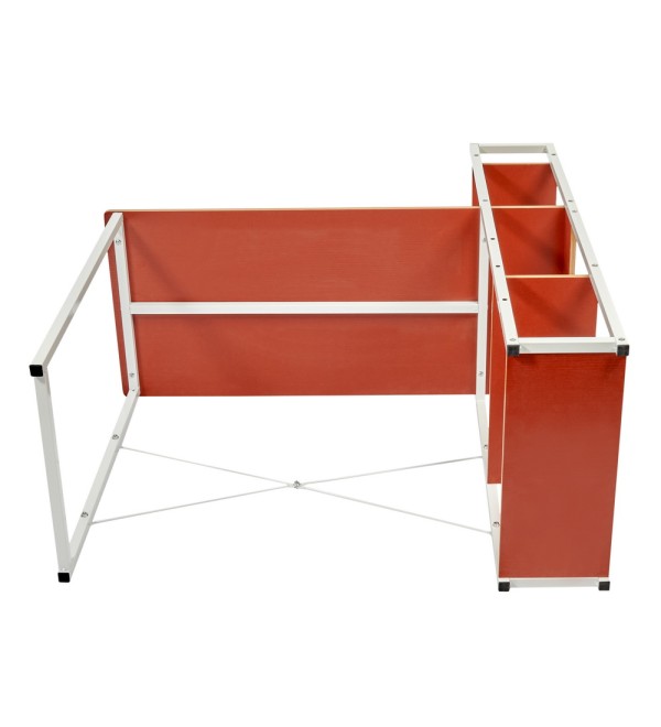 Стол письменный с полками Frame 100x45x110 см, светлое дерево, белый
