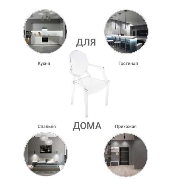Стул Louis Ghost прозрачный