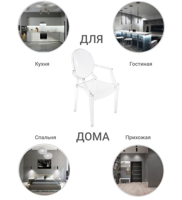 Стул Louis Ghost прозрачный