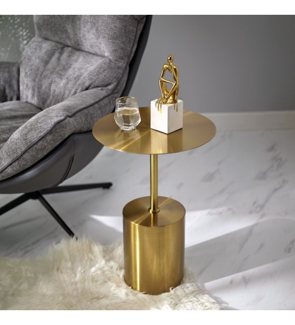 Кофейный столик Solid диам.40см x 58см, золотой, металл