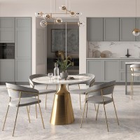 Комплект из 4-х стульев Turin чёрный с золотыми ножками