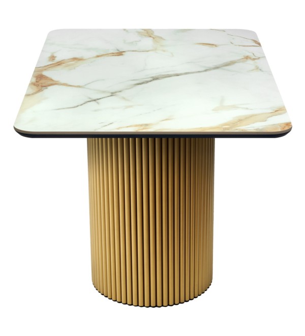 Стол Festa 140x85x77см, керамогранит Calacatte gold мрамор