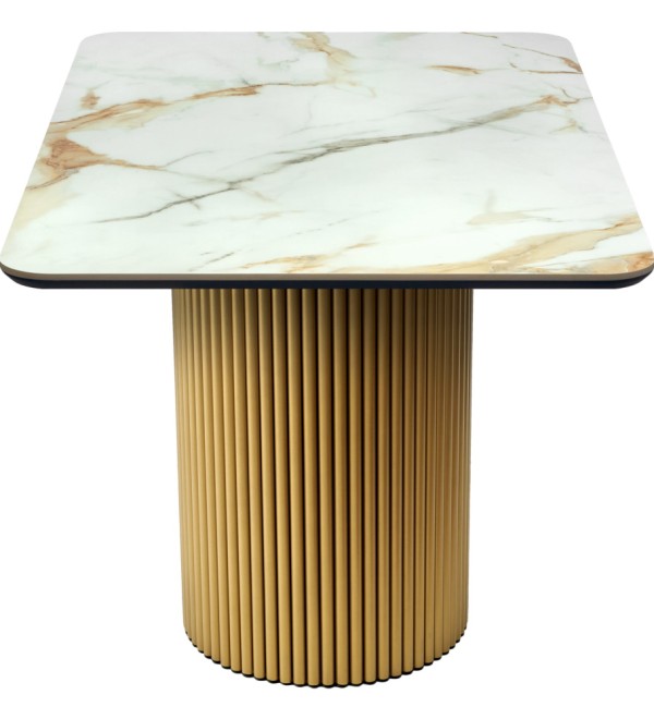Стол Festa 140x85x77см, керамогранит Calacatte gold мрамор