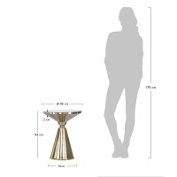 Кофейный столик Atlant диам.45см x 54см, золотой, металл, керамика