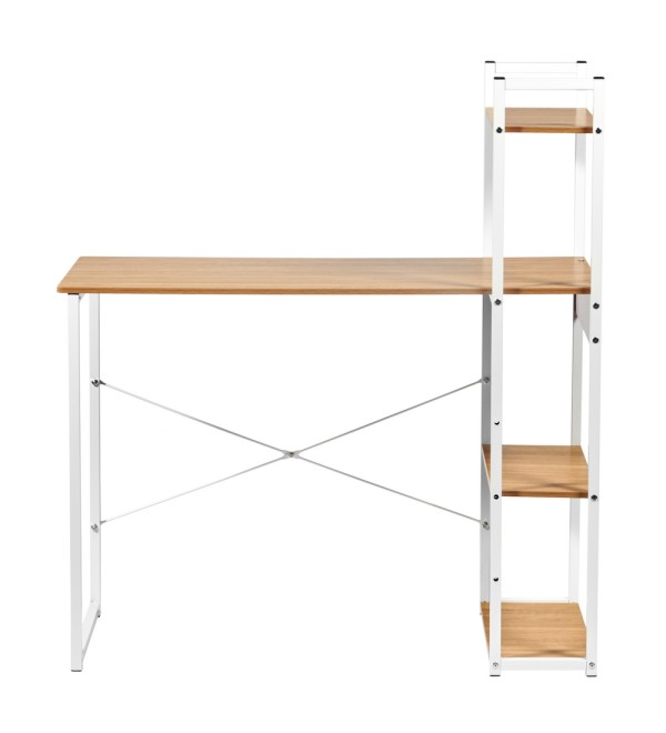 Стол письменный с полками Frame 100x45x110 см, светлое дерево, белый