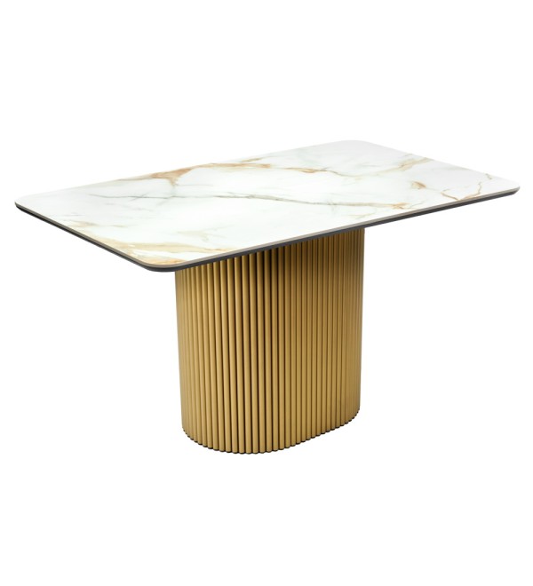Стол Festa 140x85x77см, керамогранит Calacatte gold мрамор