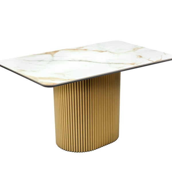 Стол Festa 140x85x77см, керамогранит Calacatte gold мрамор