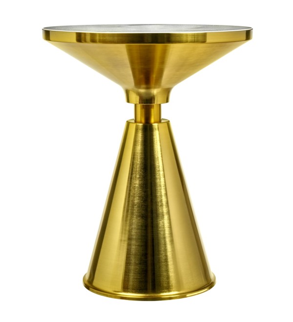 Кофейный столик Atlant диам.45см x 54см, золотой, металл, керамика