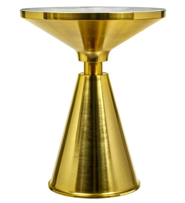 Кофейный столик Atlant диам.45см x 54см, золотой, металл, керамика