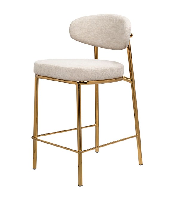 Стул полубарный Lucas 2 латте шенилл с золотыми ножками