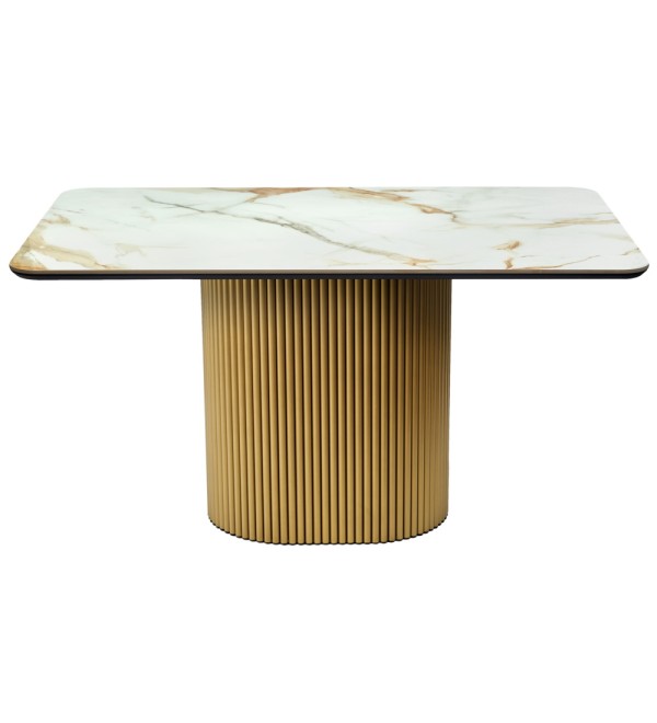 Стол Festa 140x85x77см, керамогранит Calacatte gold мрамор