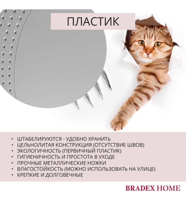 Стул Wave серый с черными ножками