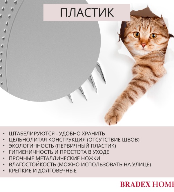 Стул Wave серый с черными ножками