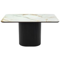 Стол Festa 140x85x77см, керамогранит Calacatte gold