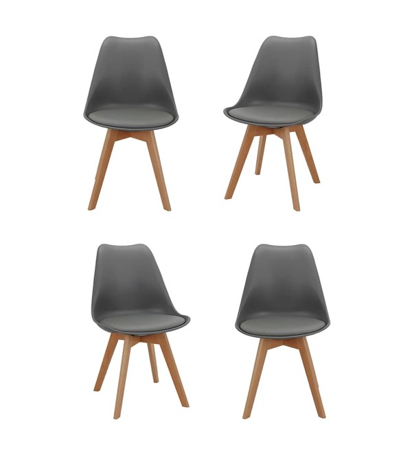 Комплект из 4-х стульев Eames Bon серый