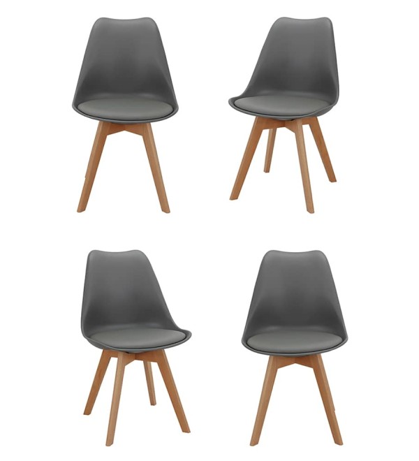 Комплект из 4-х стульев Eames Bon серый
