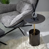 Кофейный столик Solid диам.40см x 58см, чёрный, металл