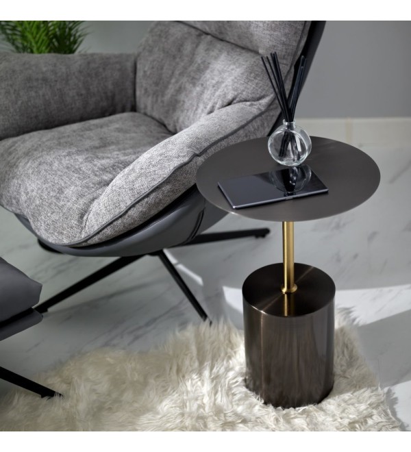 Кофейный столик Solid диам.40см x 58см, чёрный, металл