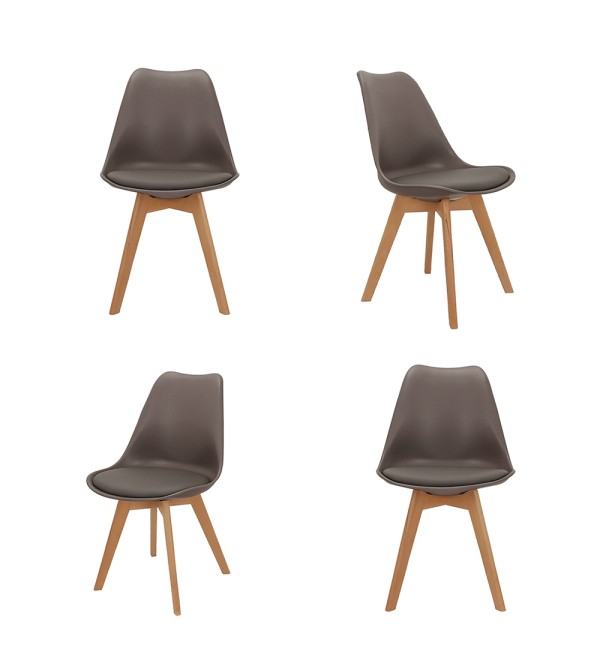 Комплект из 4-х стульев Eames Bon латте