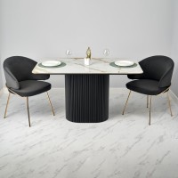 Стол Festa 140x85x77см, керамогранит Calacatte gold
