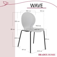 Стул Wave серый с черными ножками