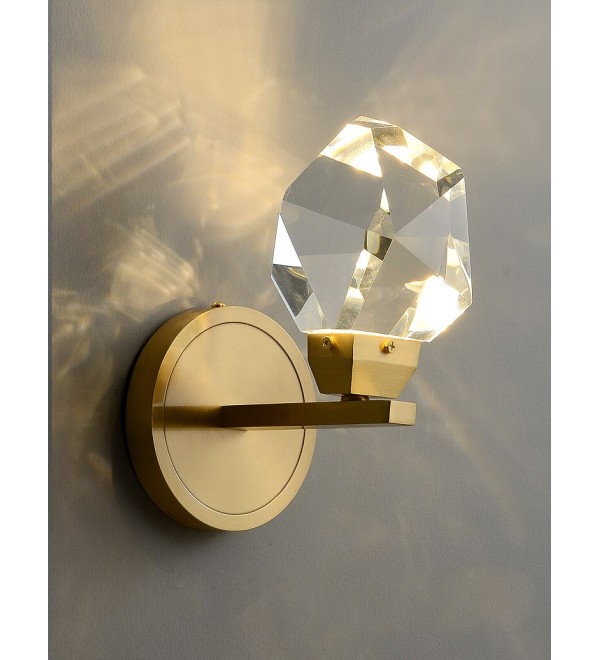 Настенный светильник Delight Collection Crystal rock II 9701W/1 brass