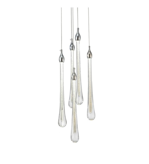 Подвесной светильник Delight Collection Teardrop 5 chrome